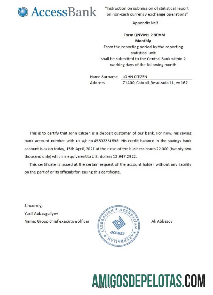 Referência de acesso ao Azerbaijão modelo